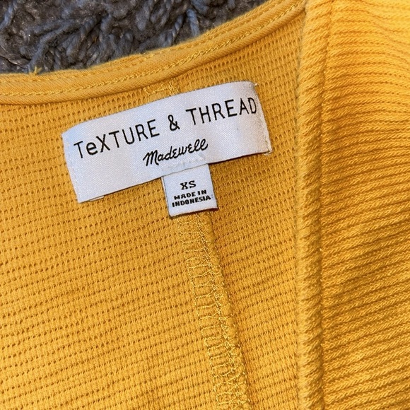 Madewell Texture & Thread Tank Dress Size XS Button Front Goldenrod - Picture 6 of 13